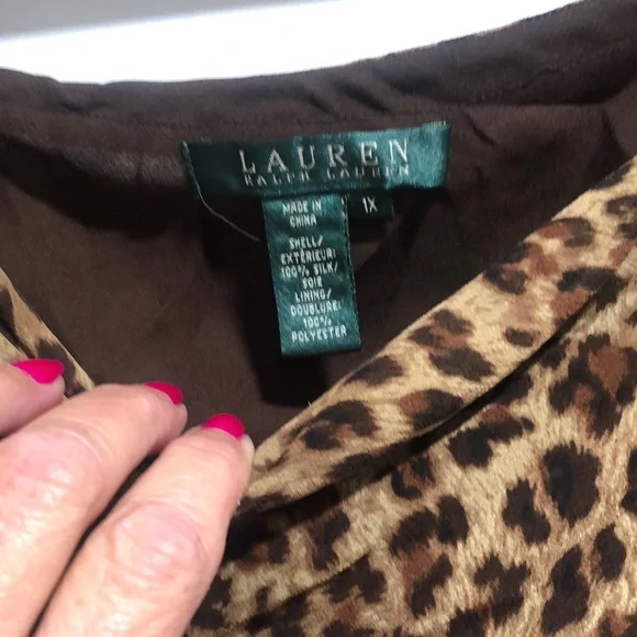 Ralph Lauren Brown Black Midi Pencil Skirt - Picture 3 of 3